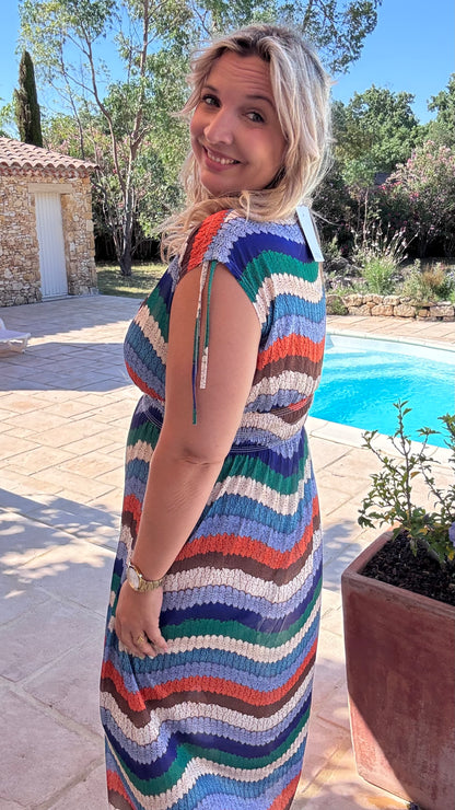Every Woman Dress - Aztec glow (blauw/groen)