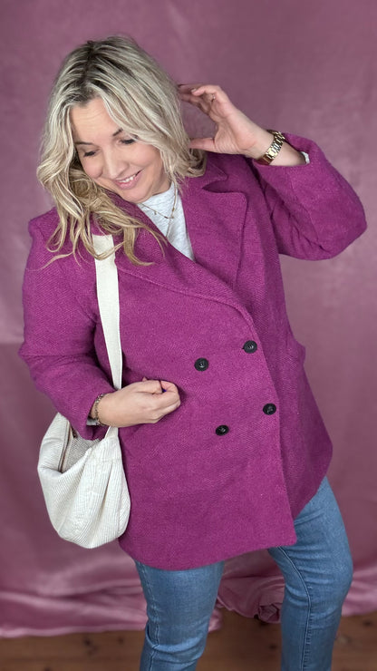 Fuchsia glow coat
