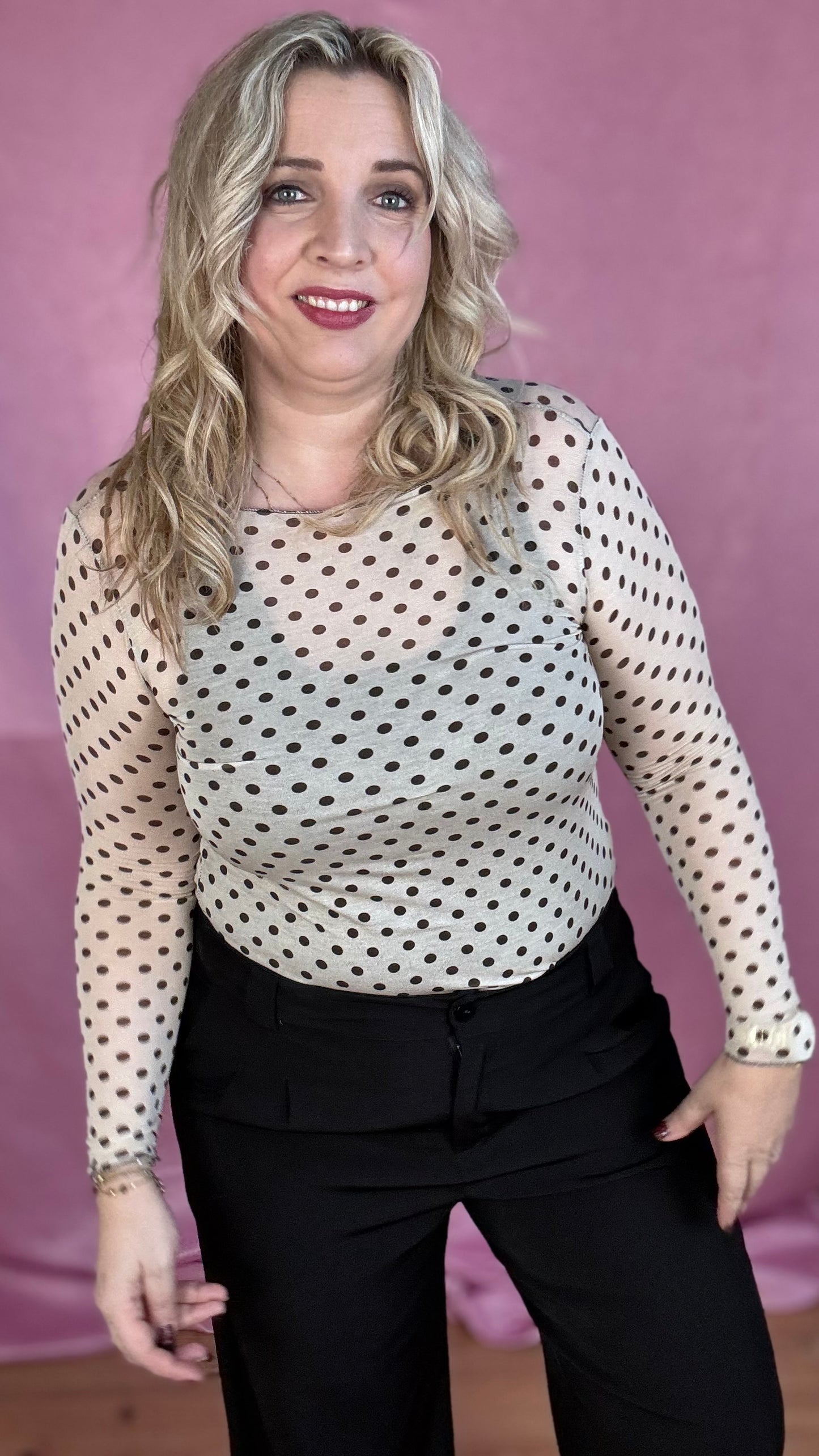 Polkadot cashmere top
