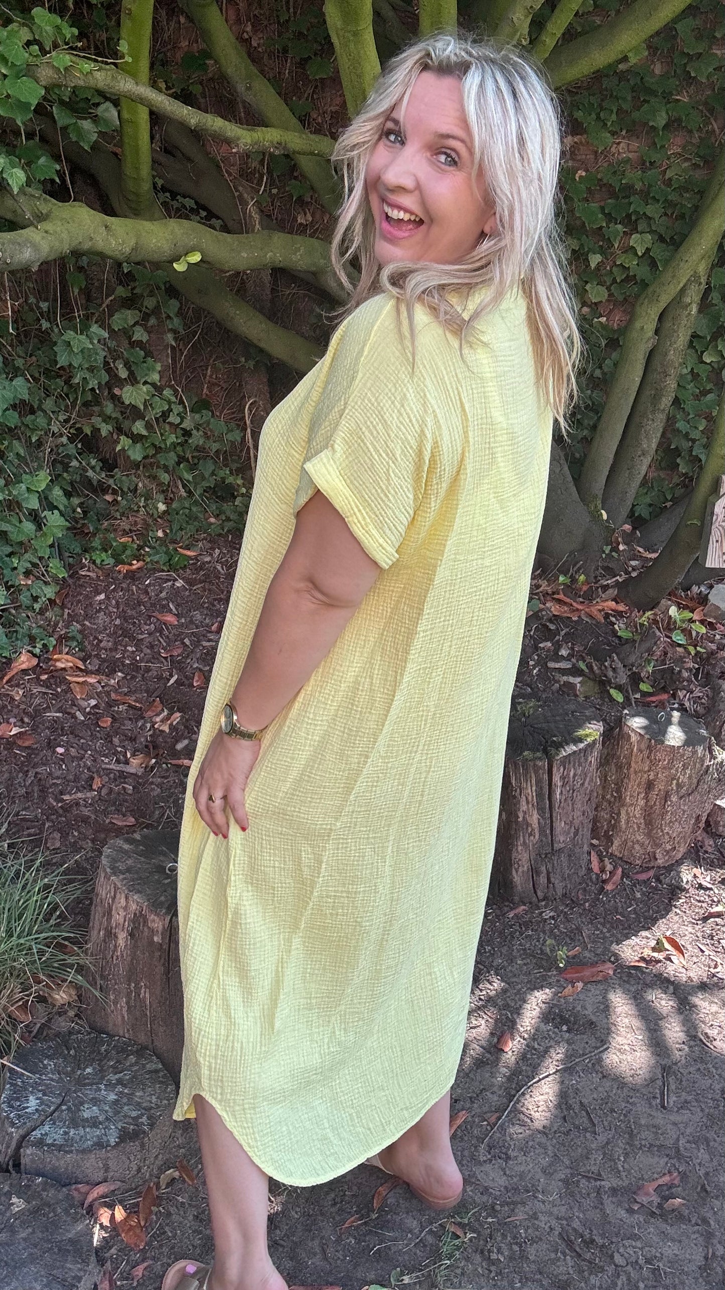 Justine jurk - geel
