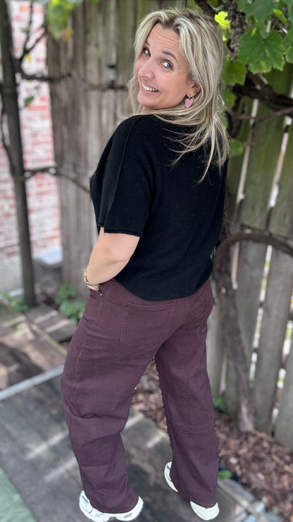 Caroline balloon broek - plum