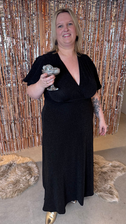 Luna glow jurk - Zwart