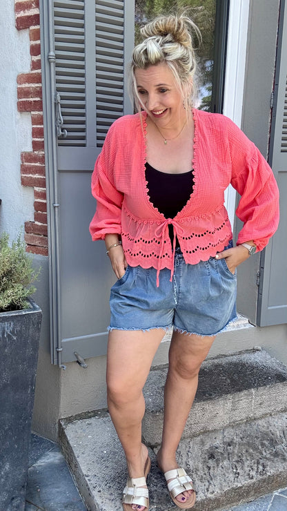 Cali blouse koraal