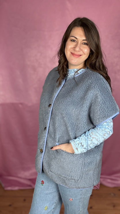 Teddy Easy gilet - Blauw