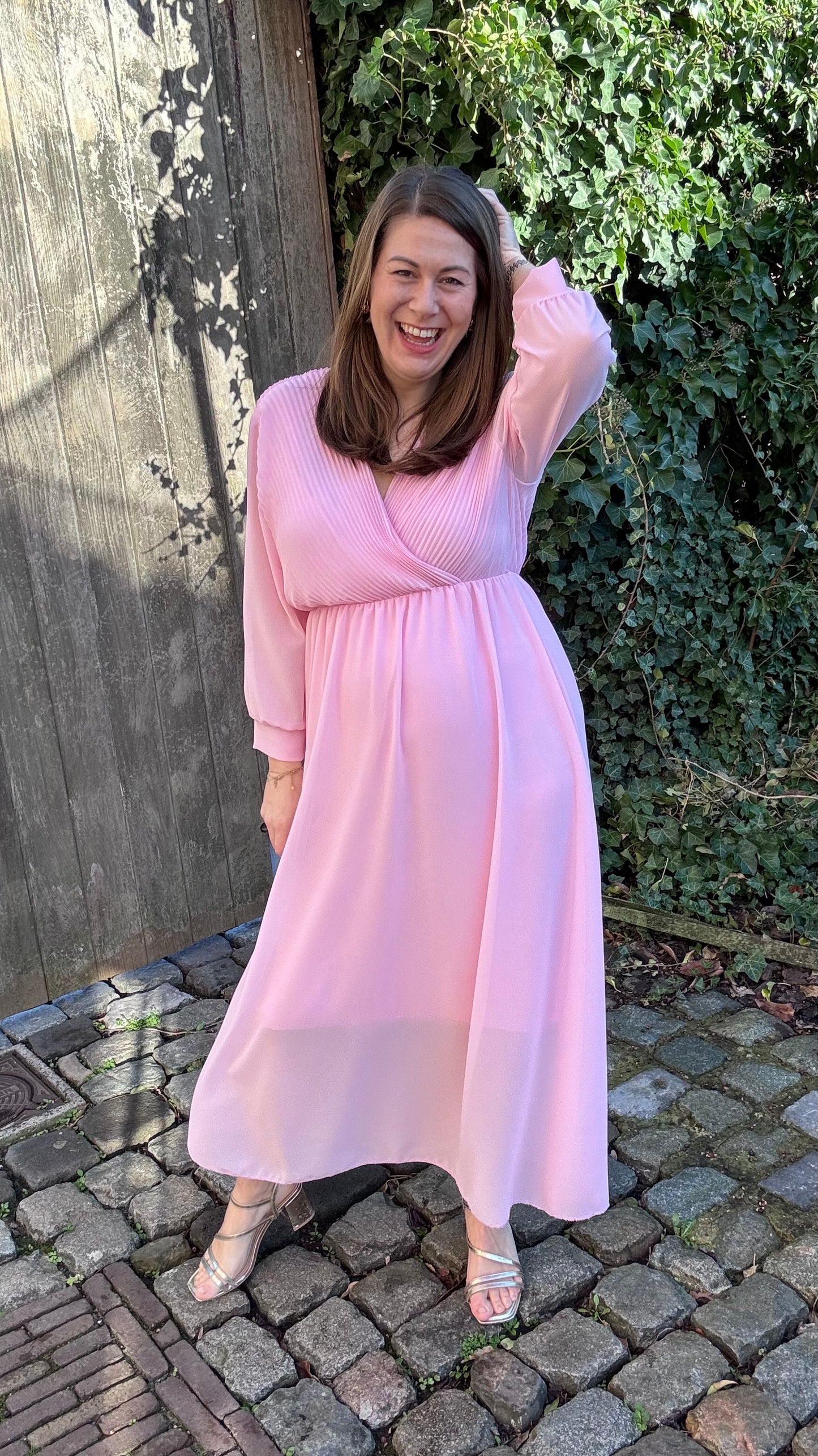 Plissé dress - Roze