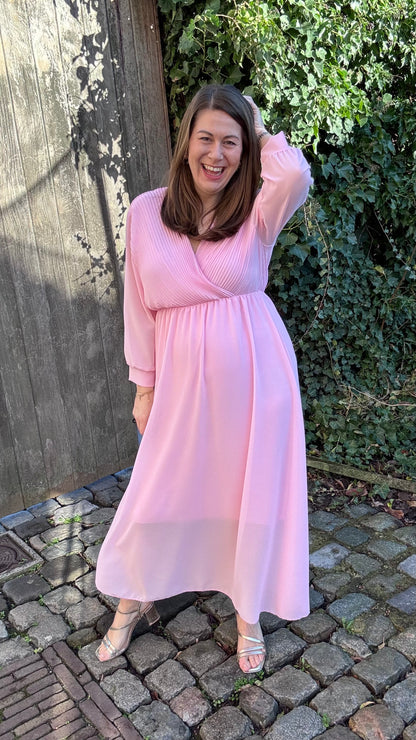 Plissé dress - Roze
