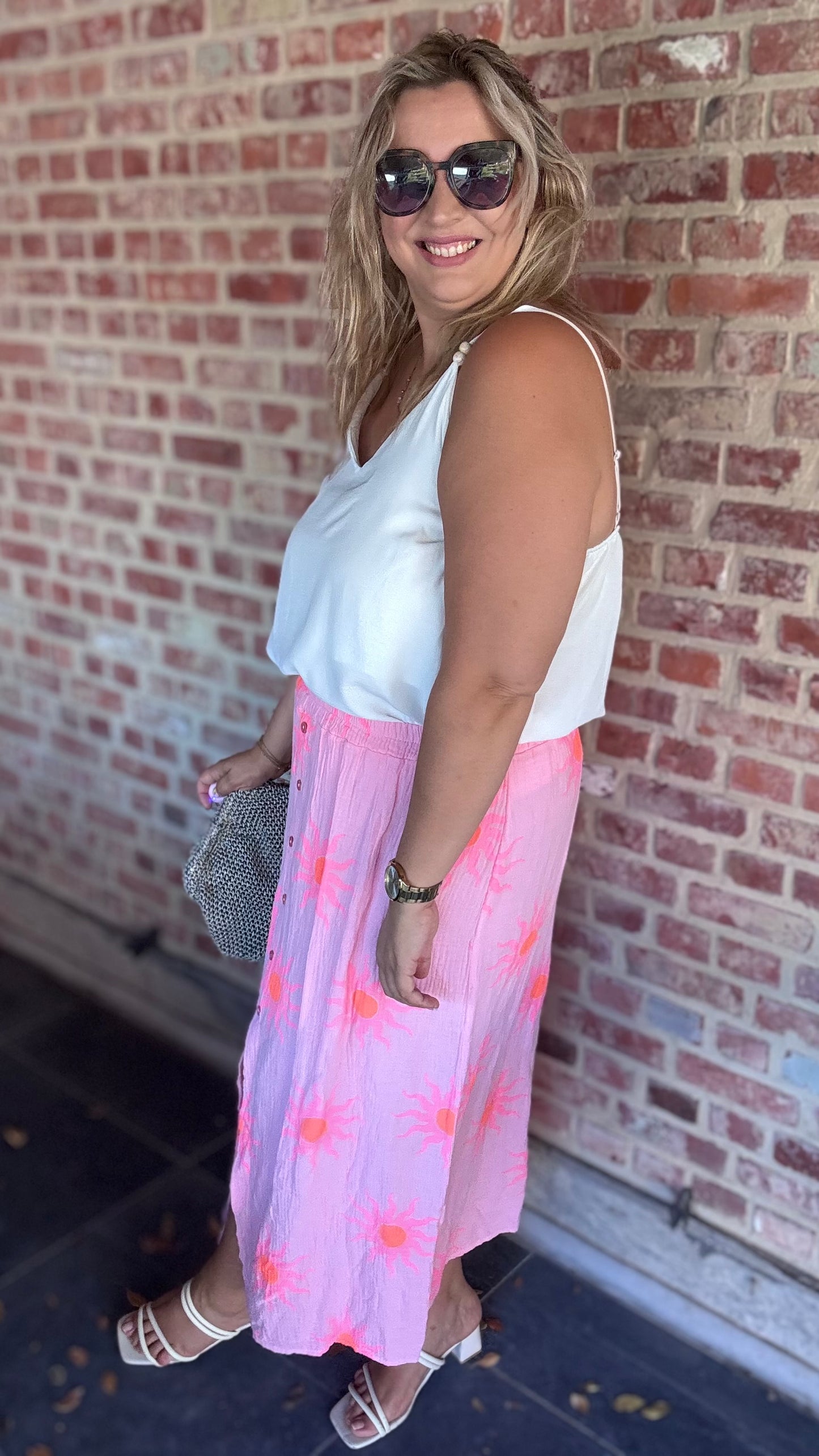Ruth tetra rok - print roze