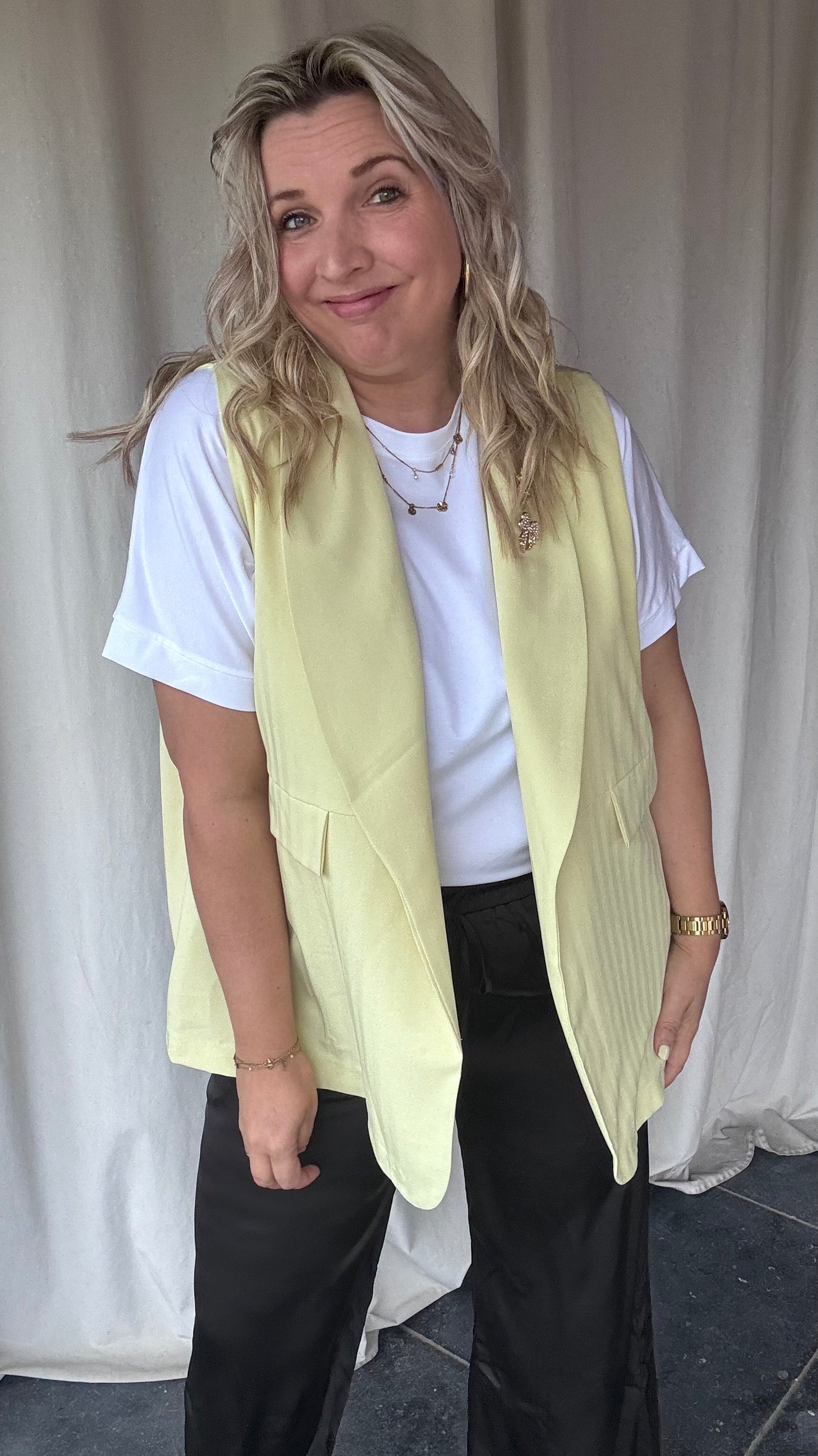 Attitude blazer - geel