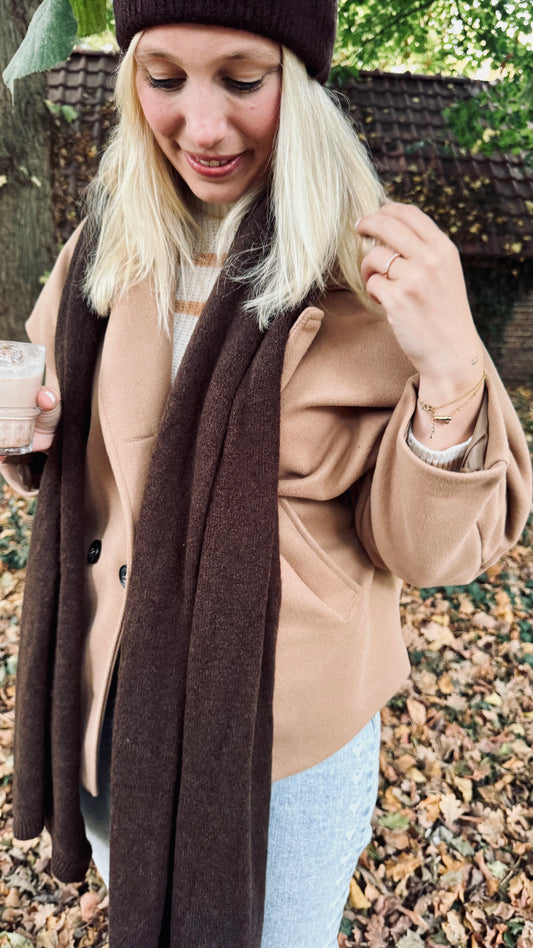 Maïté sjaal - Chocolat