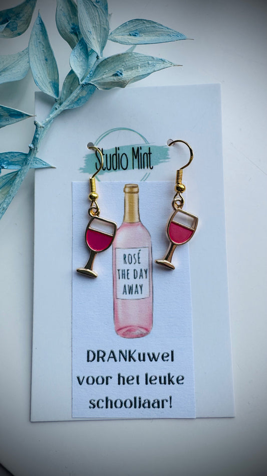 Drankuwel juf oorbellen