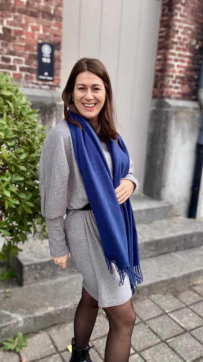 Cozy Tea sjaal - Navy blauw