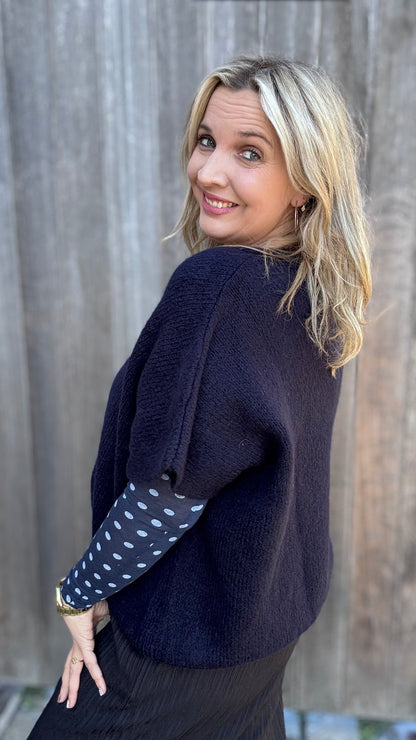 Elora cardigan - Donkerblauw