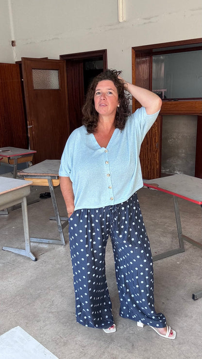 Pippa dots broek - Blauw