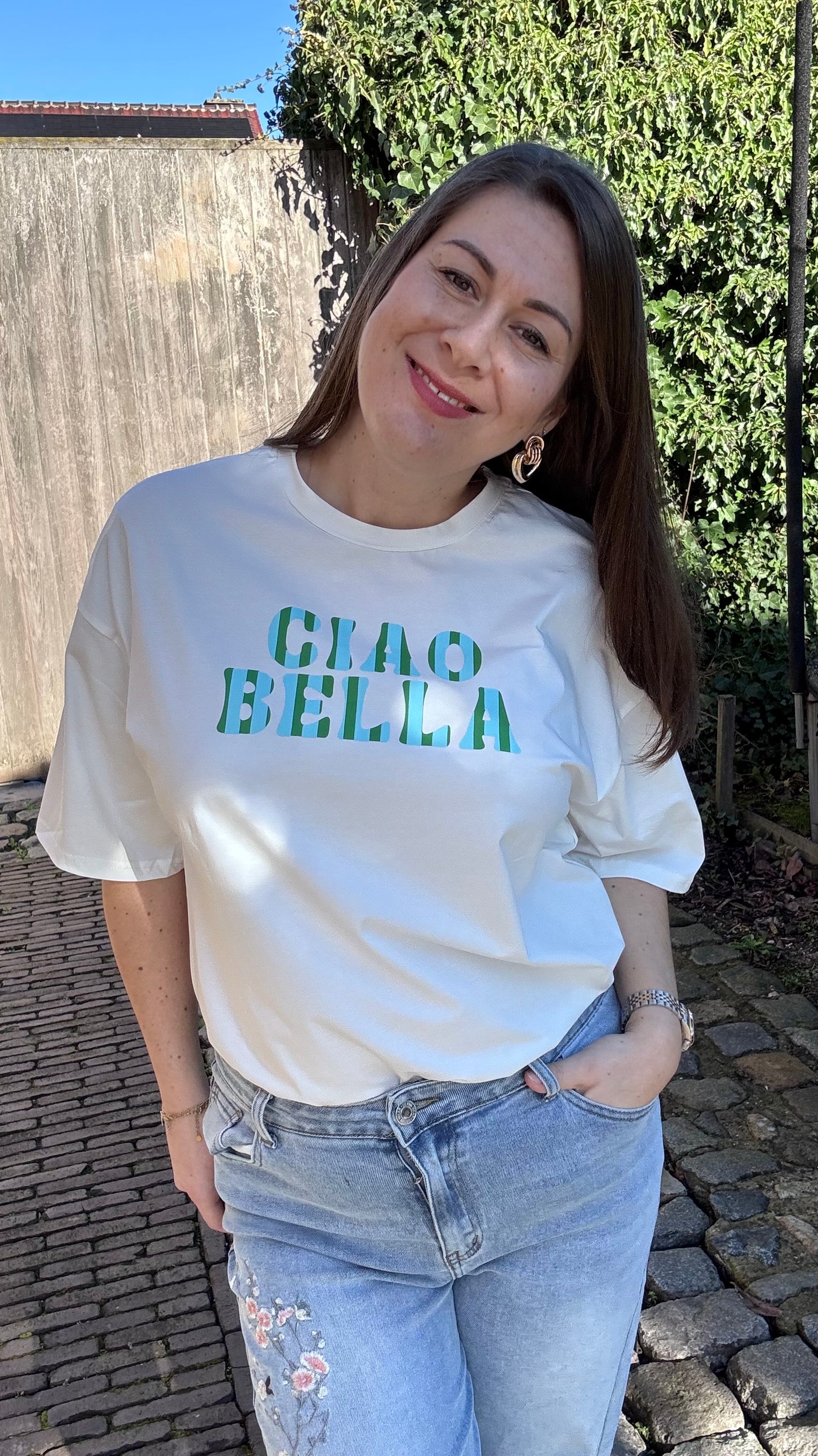 Ciao bella shirt - Wit