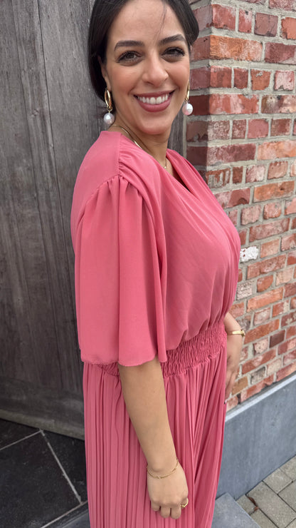 Plissé jumpsuit - Plum