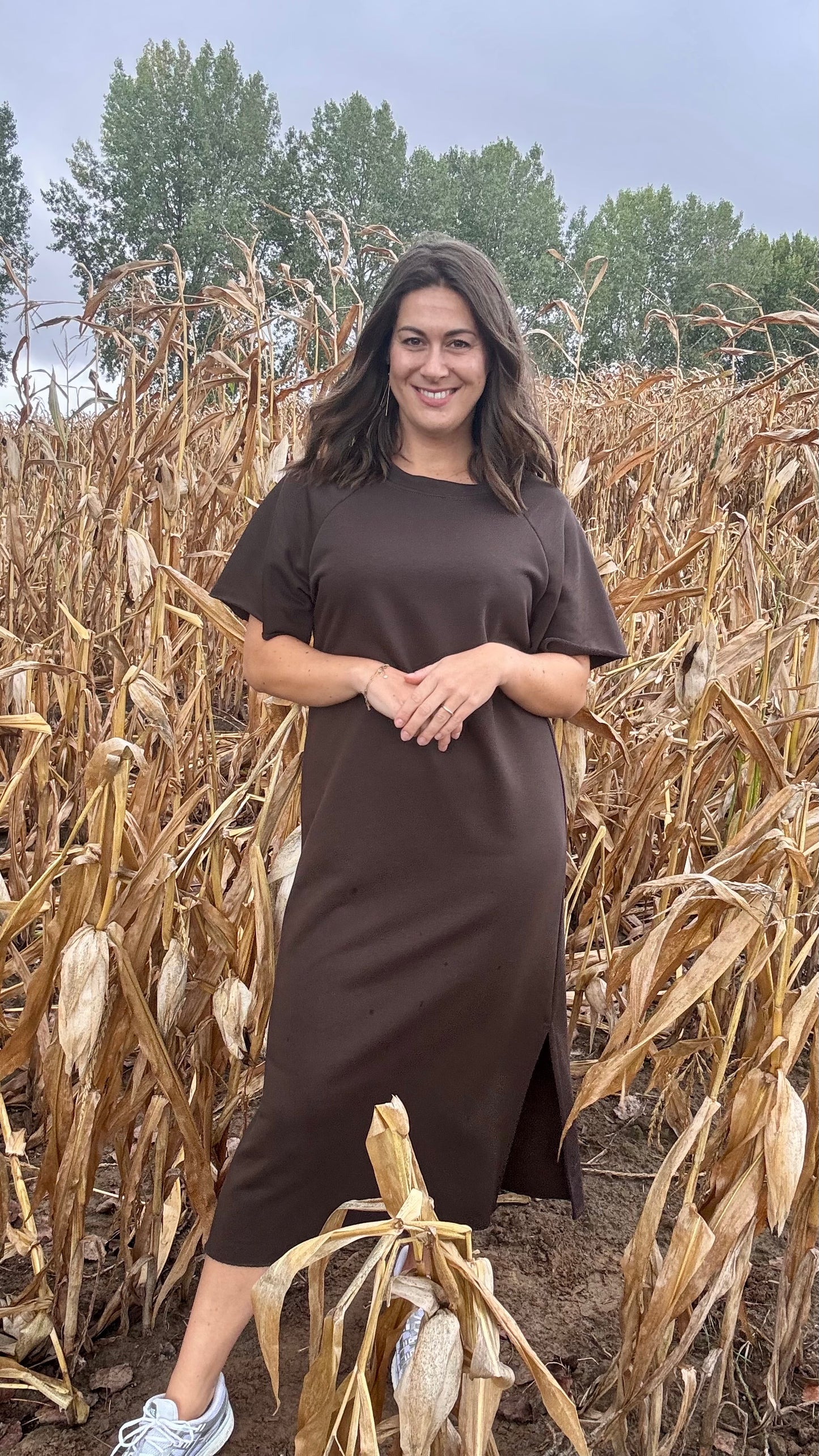 Harvey Sweaterjurk TU1 - Chocolat