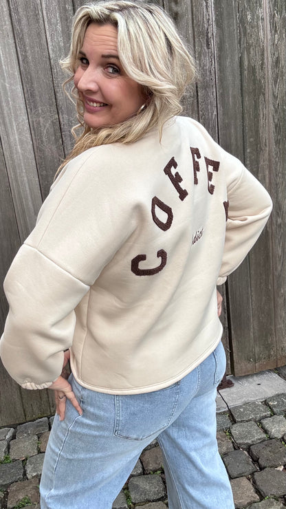 Coffee addict sweater - Beige