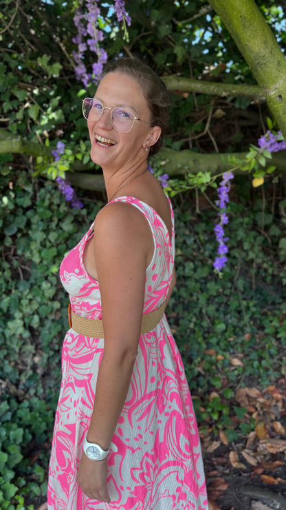 Summer swirl dress roze