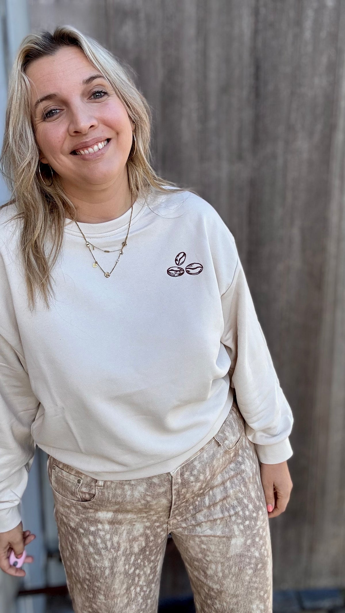 Coffee club sweater - Crème