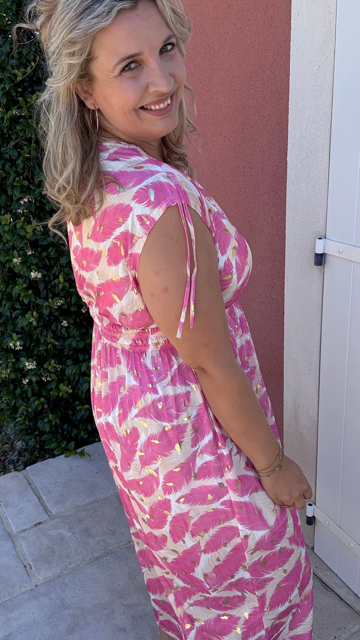 Every Woman Dress - Golden feather ( roze)