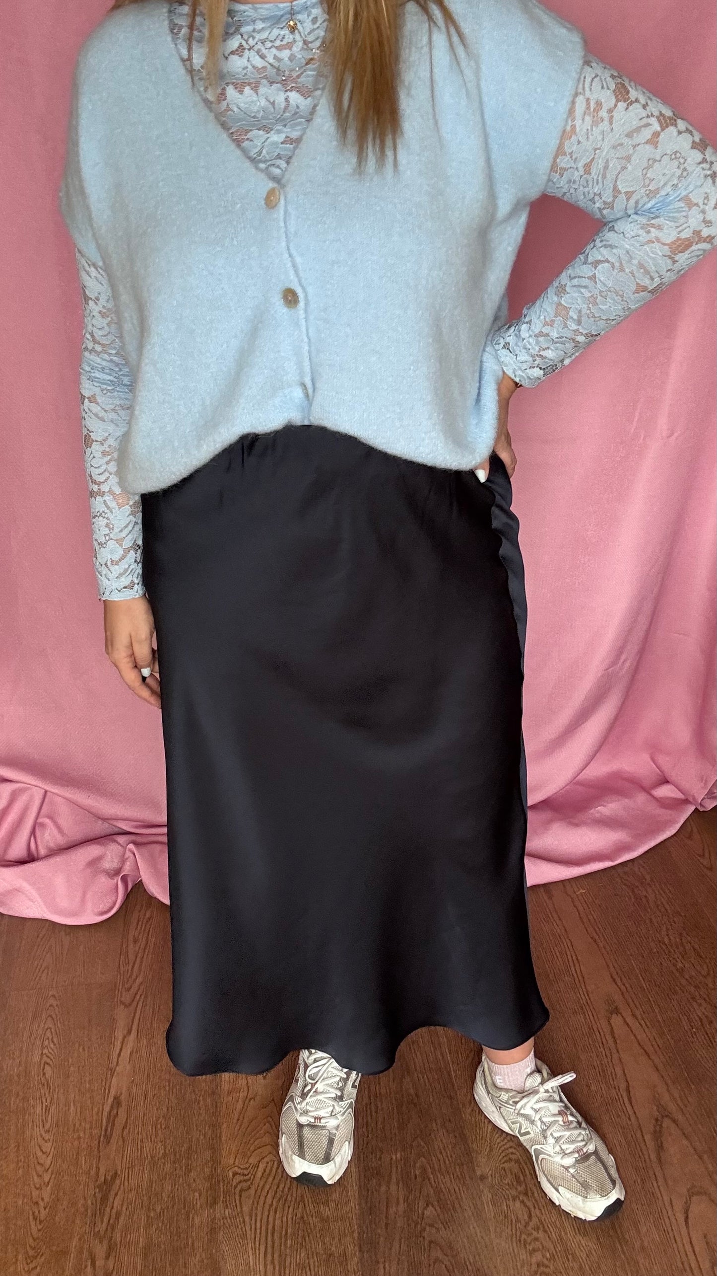 Silky muse rok - Navy