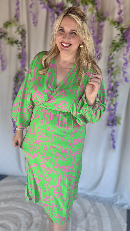 Speak your mind dress groen