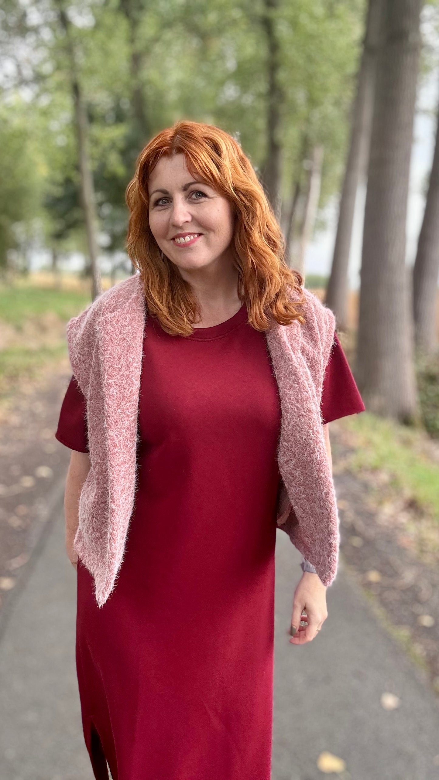 Harvey sweaterjurk TU1 - Burgundy