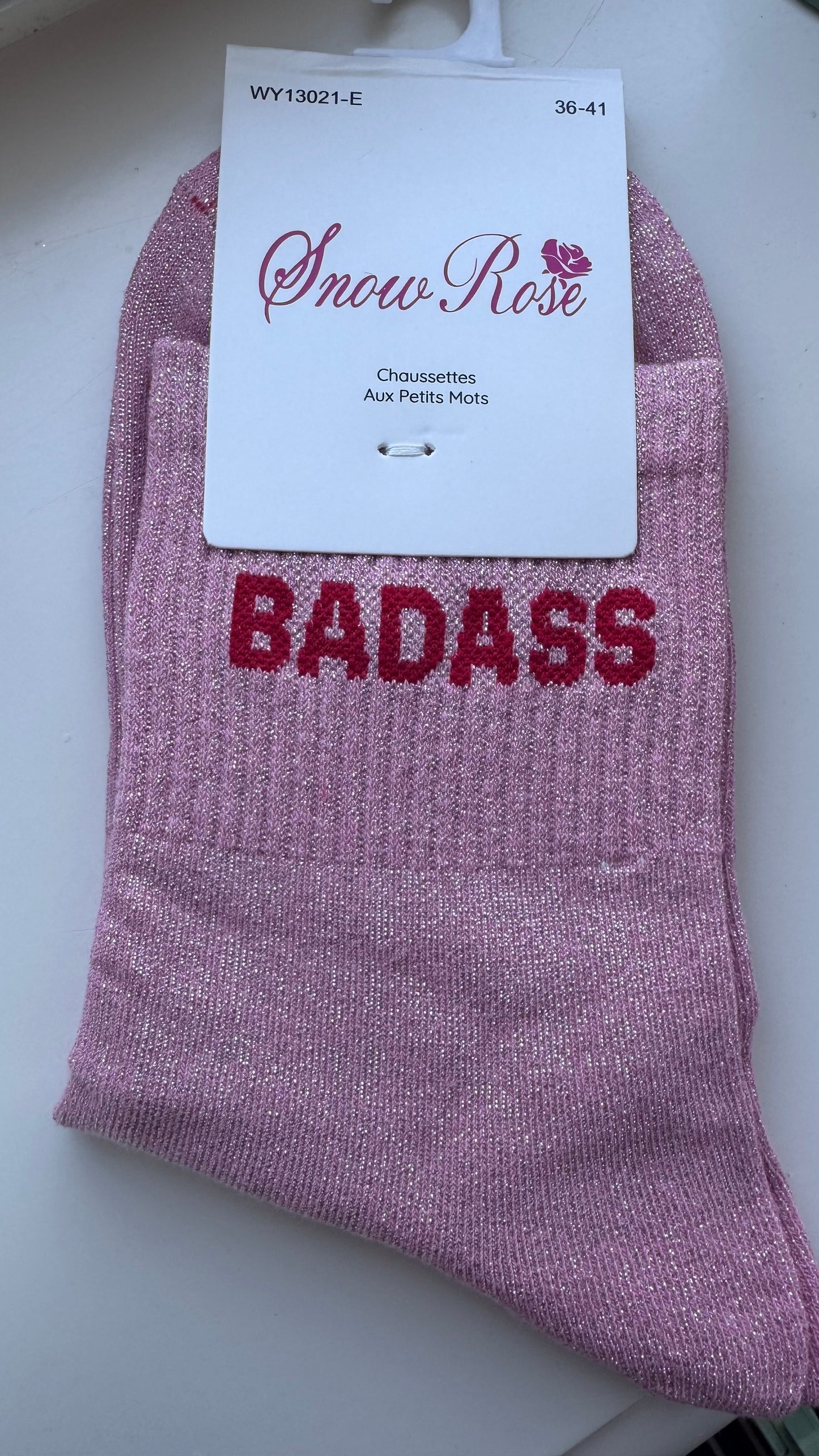 Quote sokken: Badass lichte kleuren