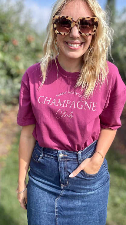 T-shirt champagne magenta