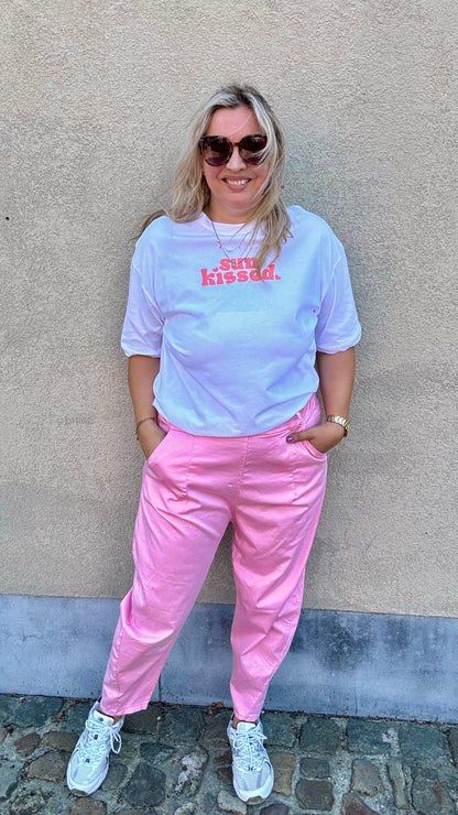 Pink comft balloon pants