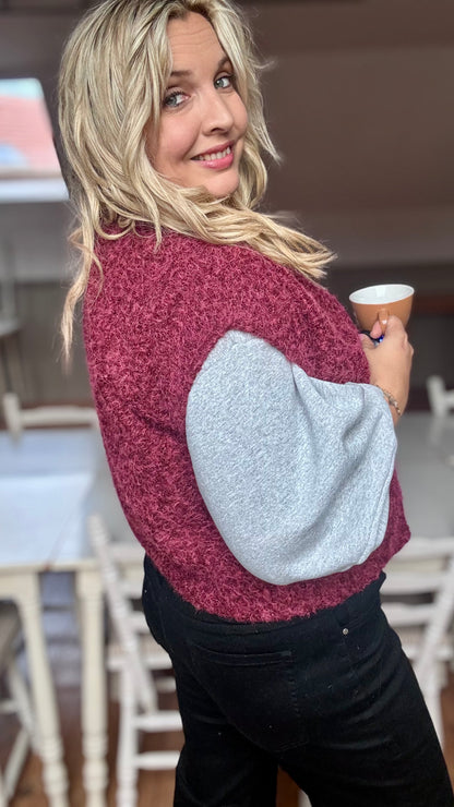 Brush gilet - burgundy