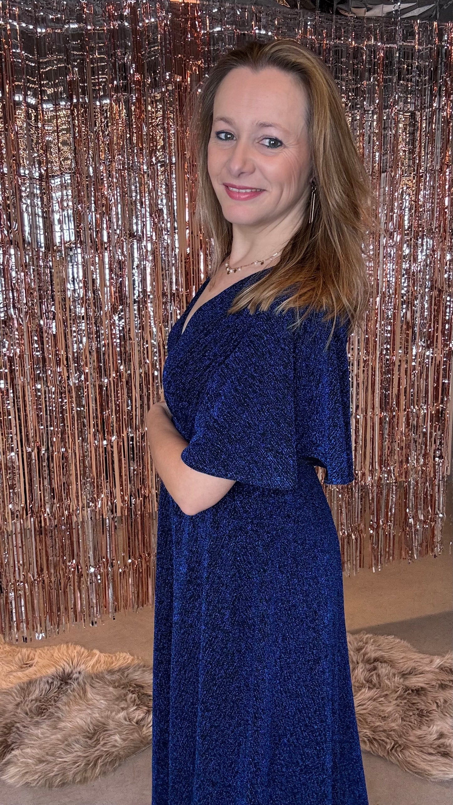 Luna glow jurk - Blauw