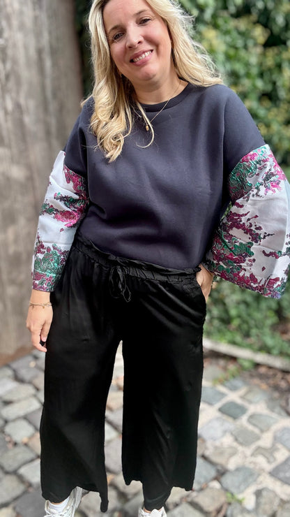 Shimmer sweater - Navy/purple