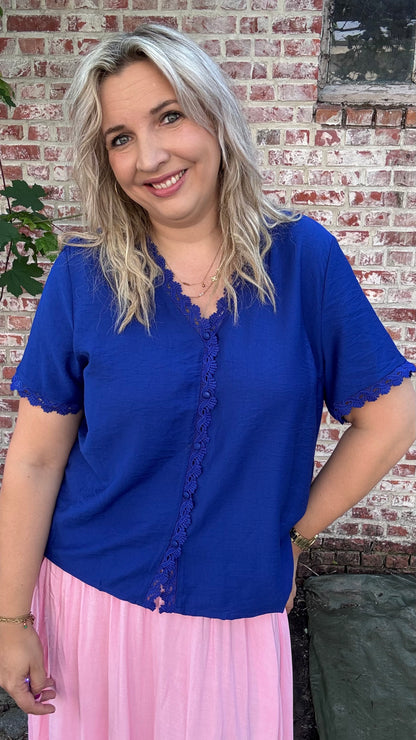 Monique blouse - Koningsblauw