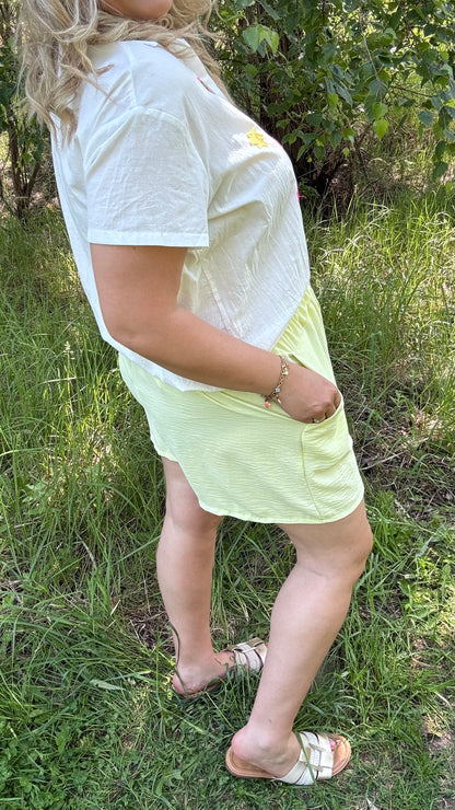 Irea short - geel