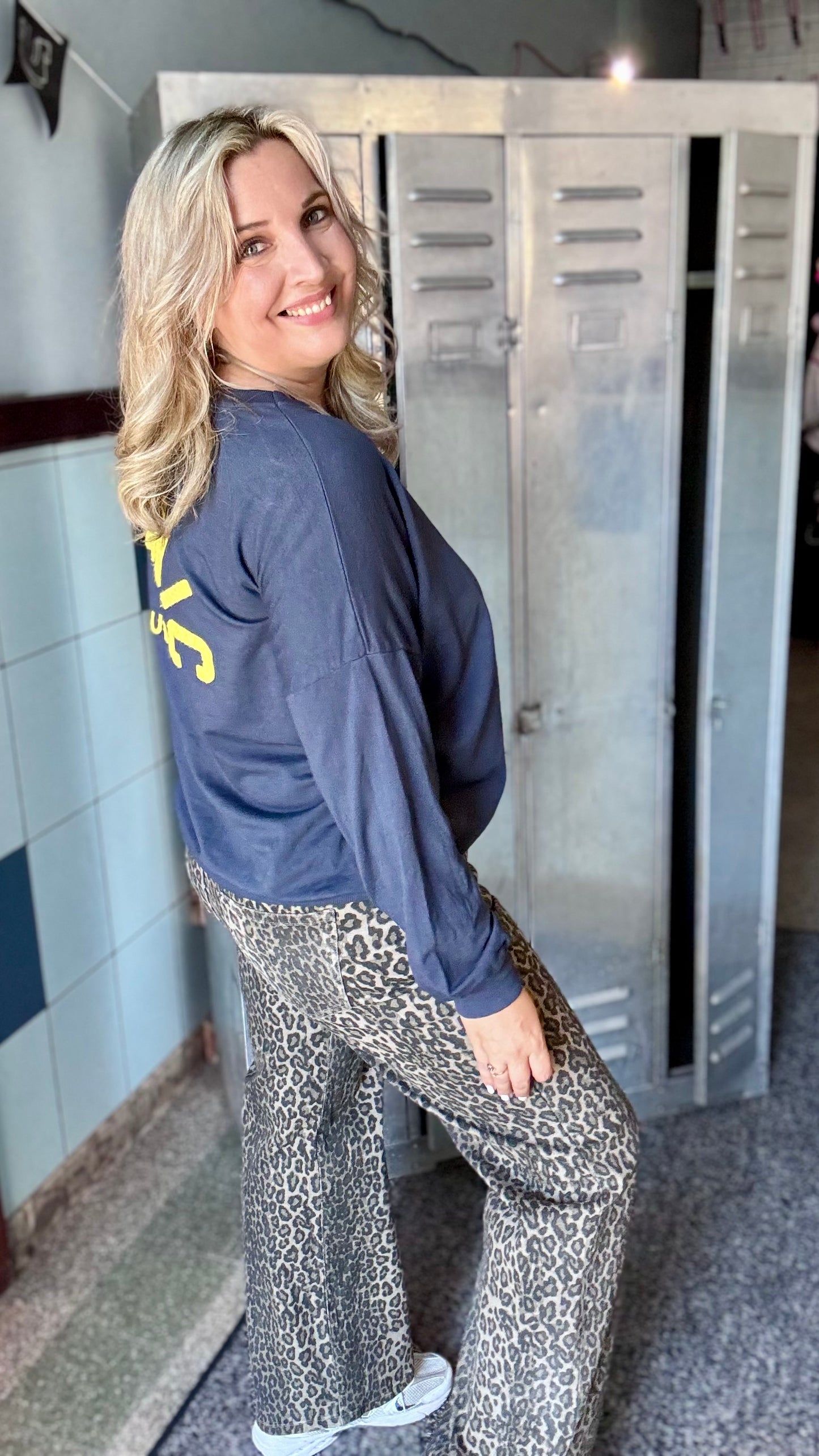 Iconic sweater curve - Navy