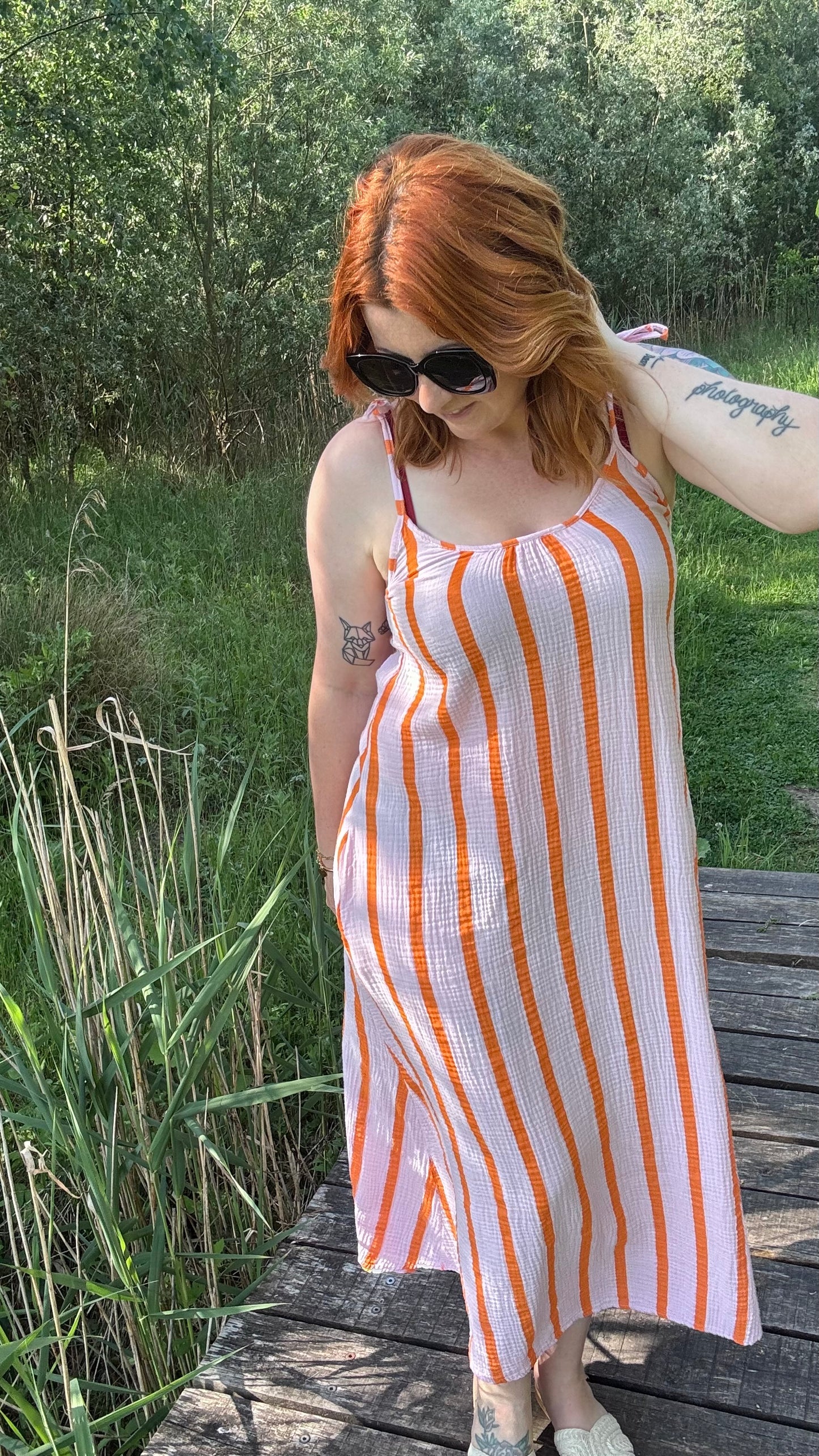 Enya dress - Roze/oranje