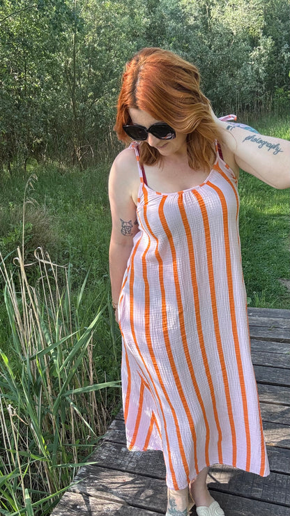 Enya dress - Roze/oranje