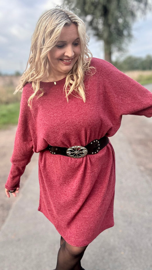 Lounge luxe jurk - Bordeaux