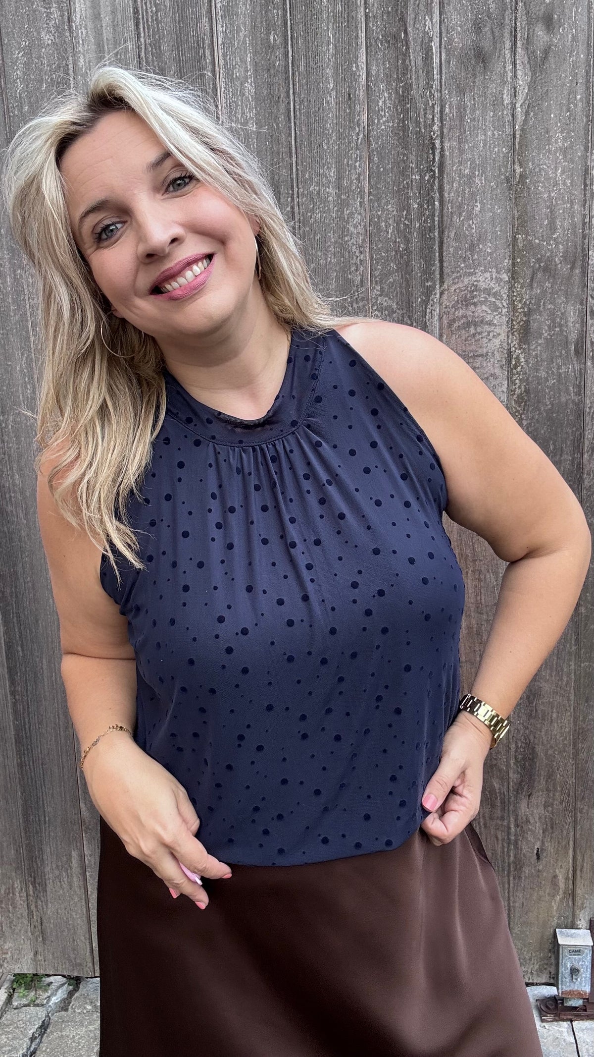 Clarisse top - Donkerblauw