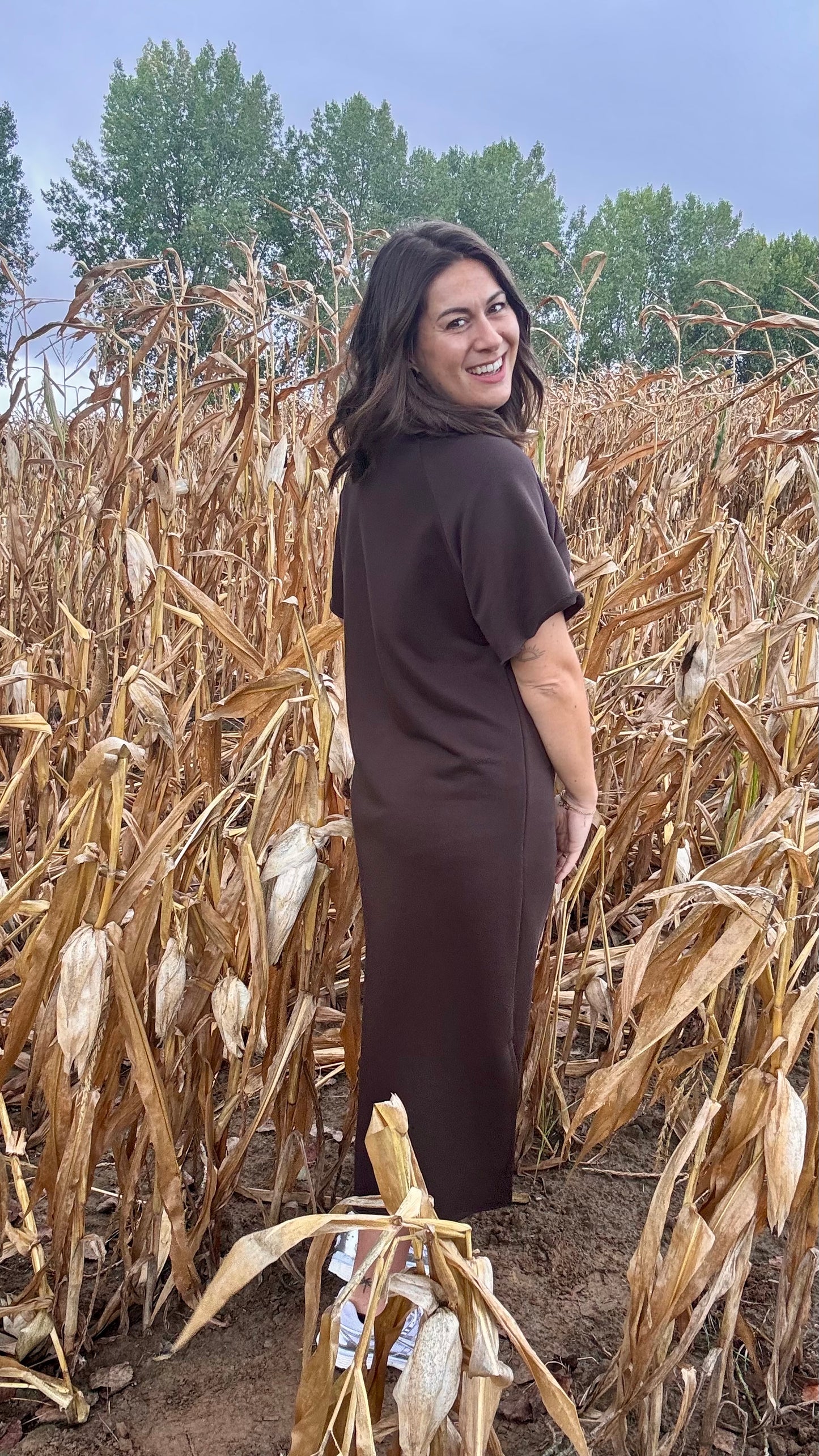 Harvey Sweaterjurk TU1 - Chocolat