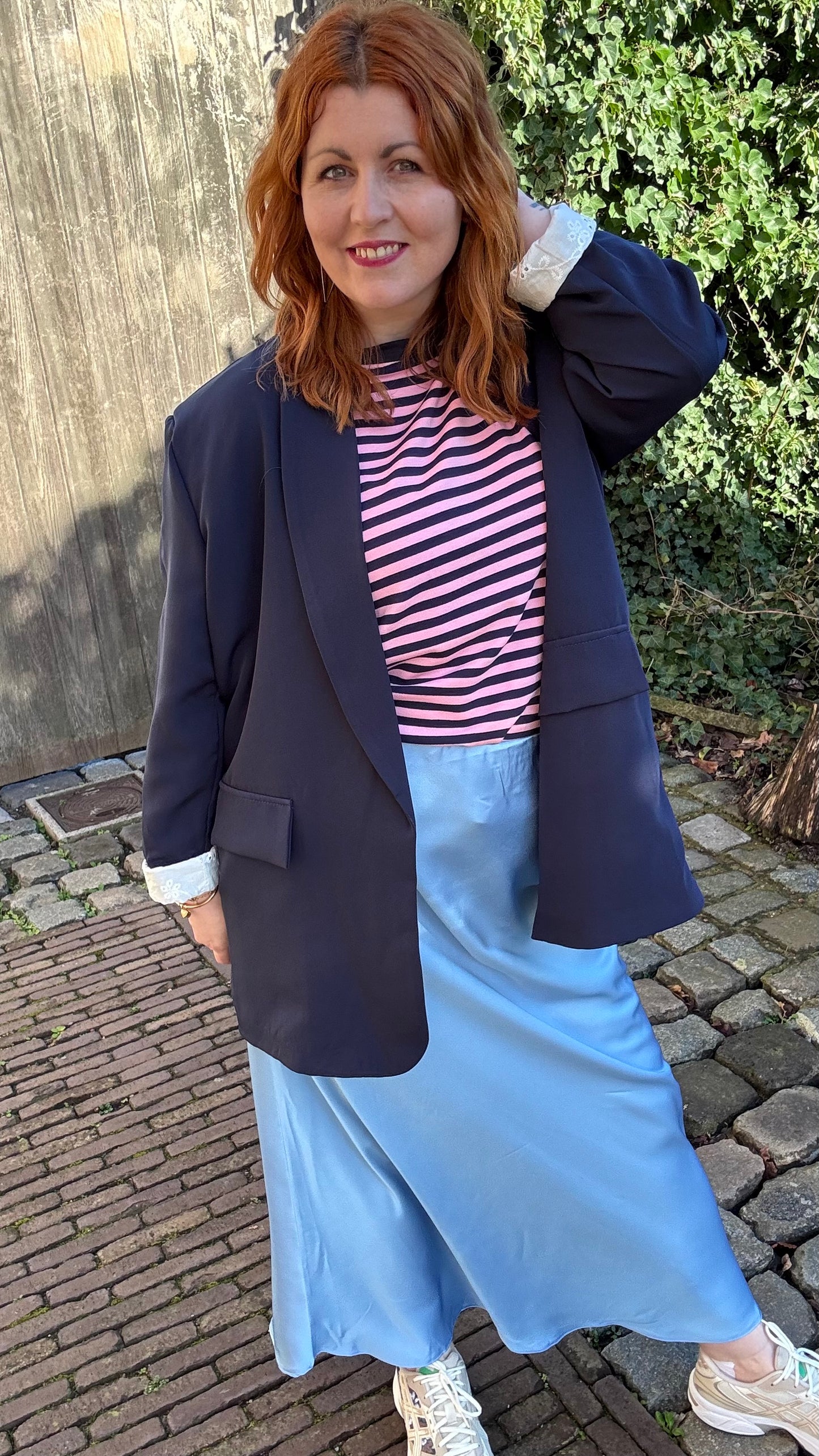 Lace touch blazer - Navy