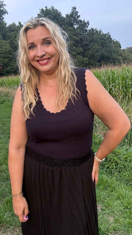 Rita top - Donkerblauw