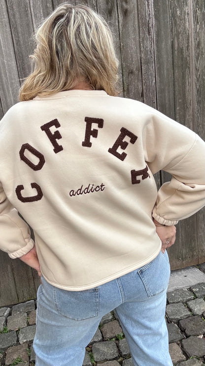 Coffee addict sweater - Beige