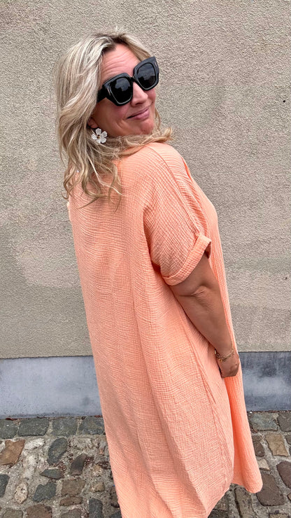 Justine jurk - Peach