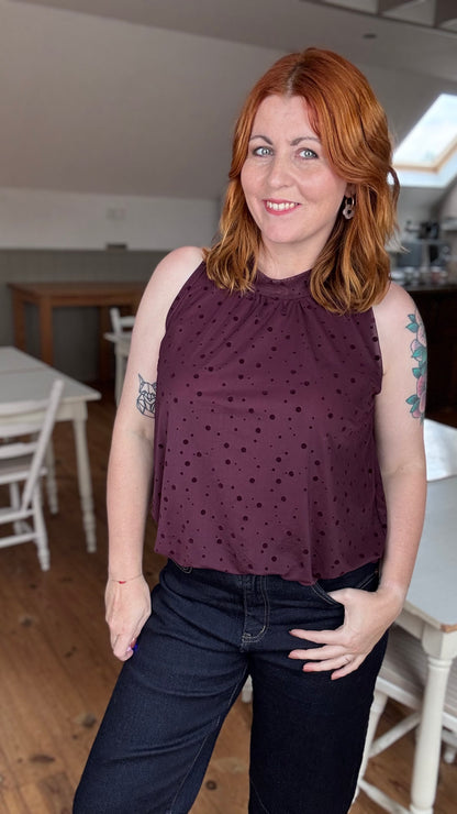 Clarisse top - Burgundy