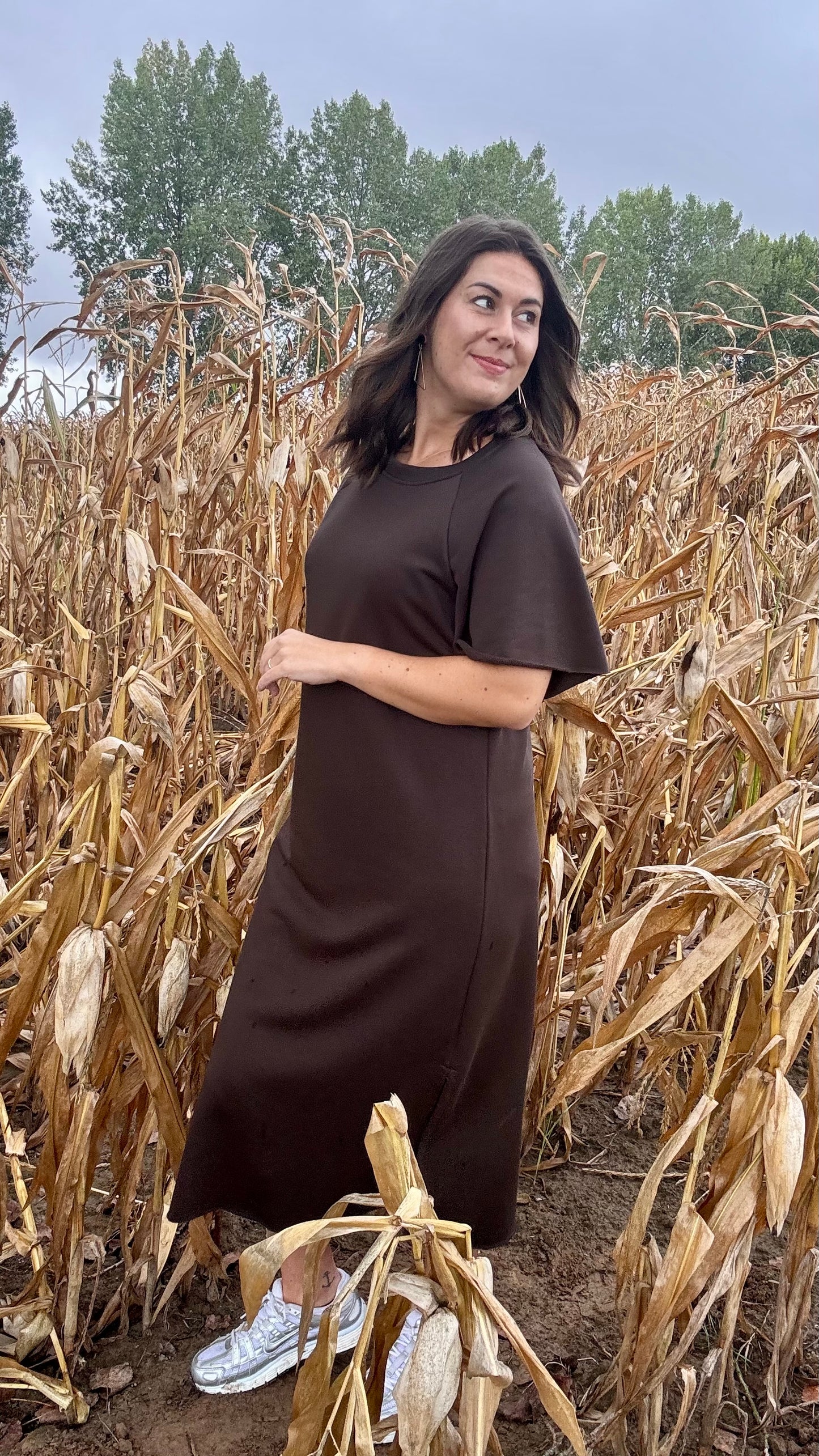 Harvey Sweaterjurk TU1 - Chocolat