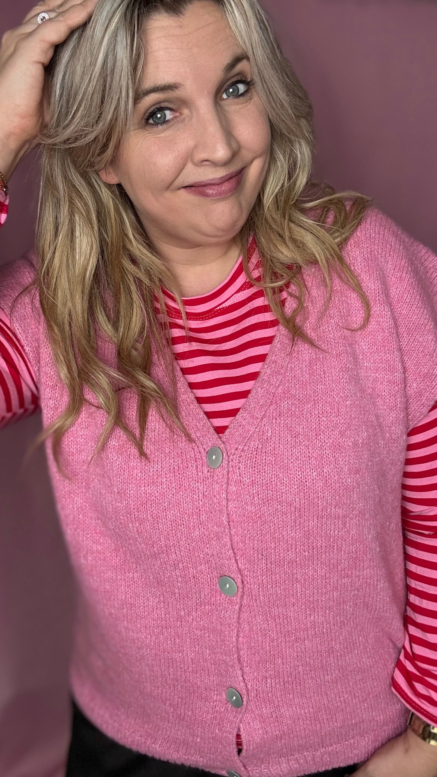 Candy cardigan - Roze