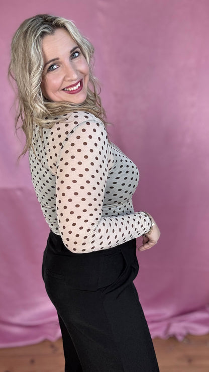 Polkadot cashmere top