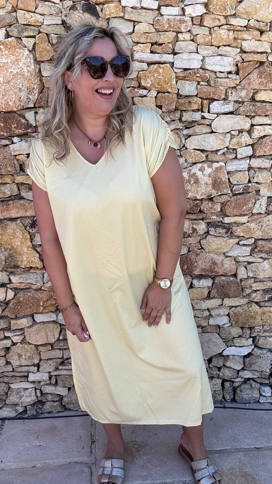 Adèle Sweaterjurk - Geel